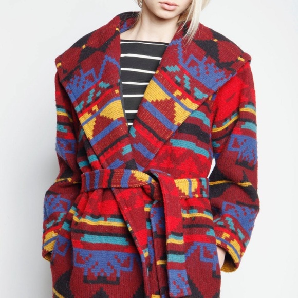 Jackets & Coats Red Southwest Wool Coat Vintage Native Wool Coat